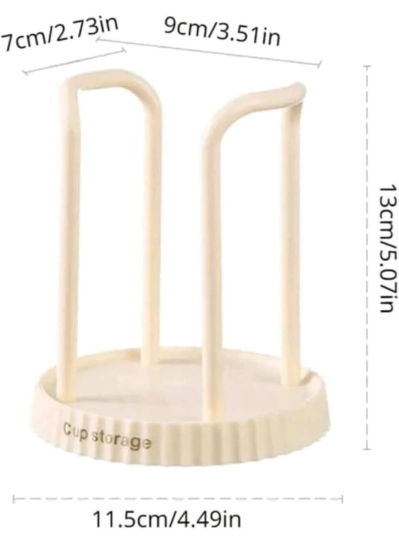 بيوينتي حامل منظم لأكواب الاستخدام الواحد حامل عملي متعدد الأغراض لفصل الأكواب على المكتب بتصميم يسهل انتقاء الكوب مع حافظة ورقية اللون: أبيض - Image 2